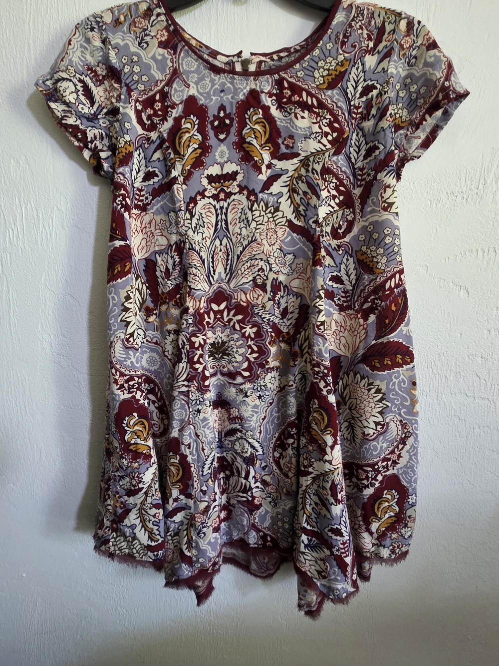 Urban Outfitters Witchy Floral Paisley Tunic Dress Short Sleeve